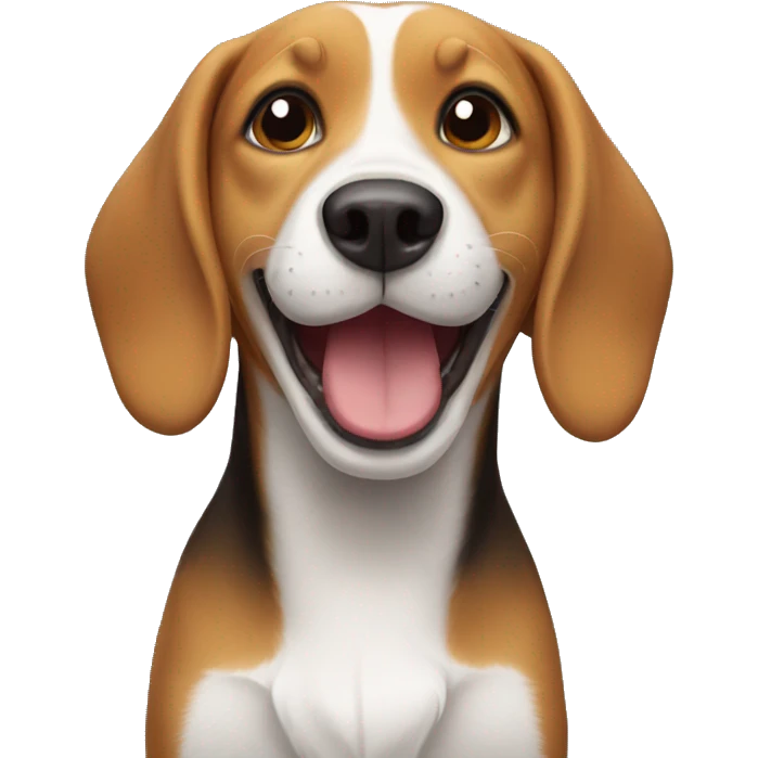 Happy beagle  emoji