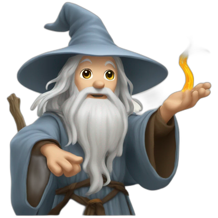 Gandalf casting a spell emoji