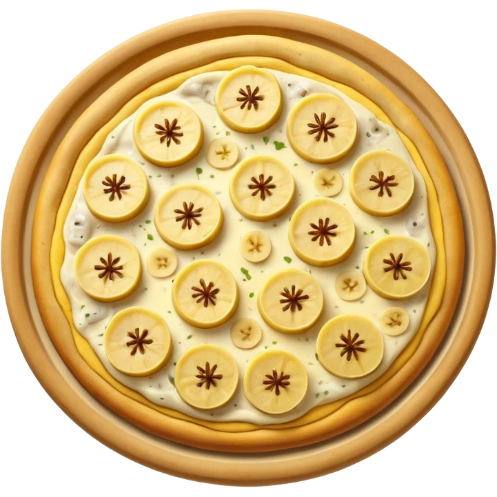 very yellow banana pizza top down emoji