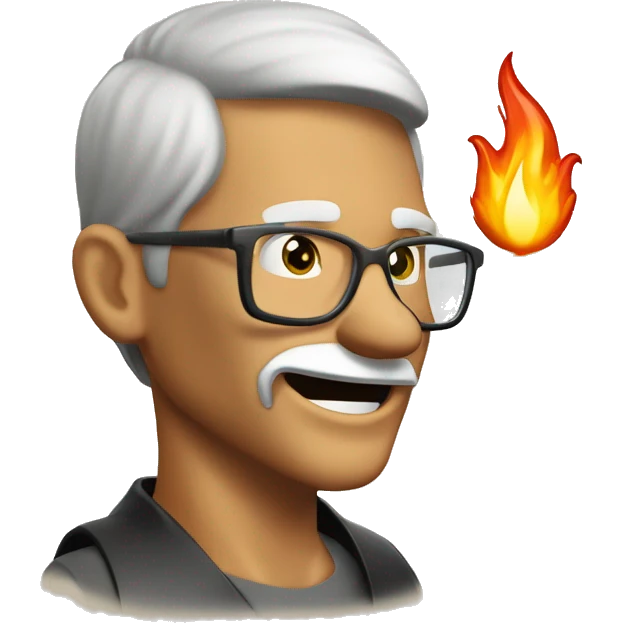 Un giornale che va a fuoco su un telefono  emoji