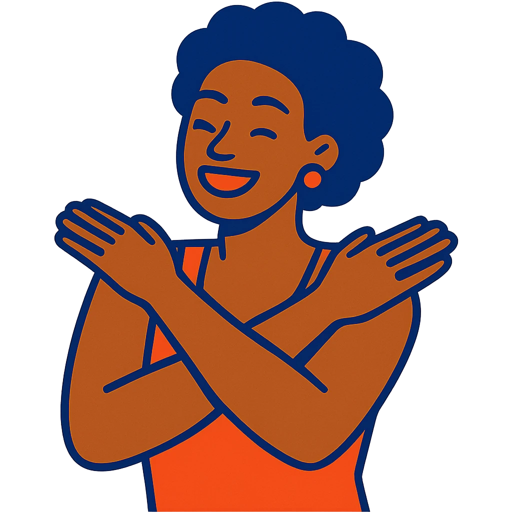 person highlighting their shoulders and arms emoji