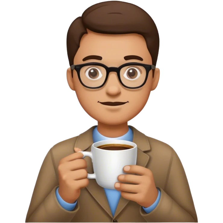 like mafia with glases and with coffee  emoji