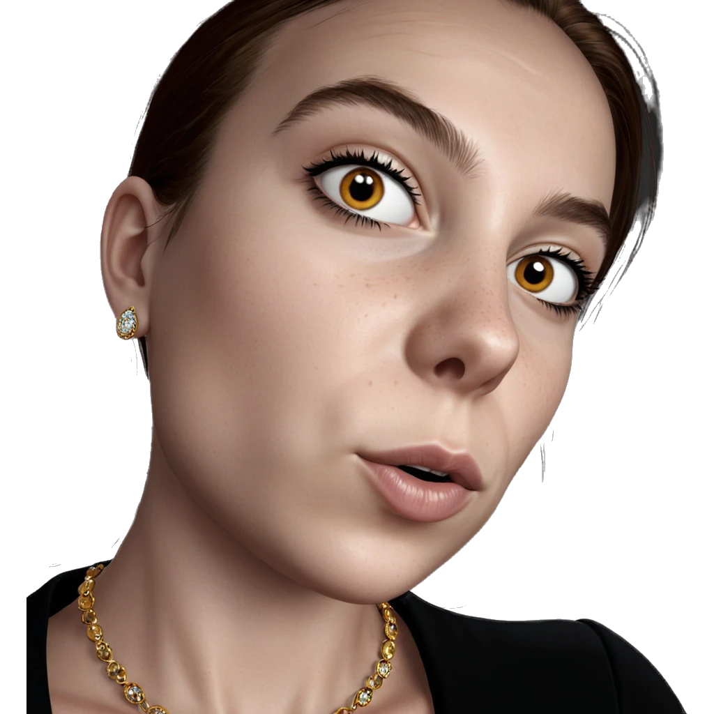 freckled girl with jewelry emoji
