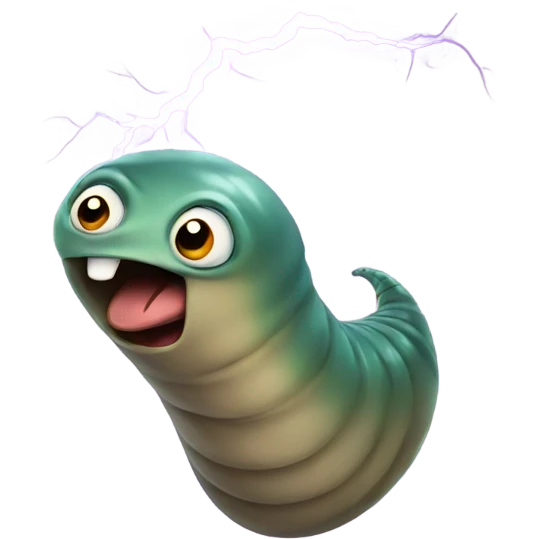 Slug with lightning  emoji