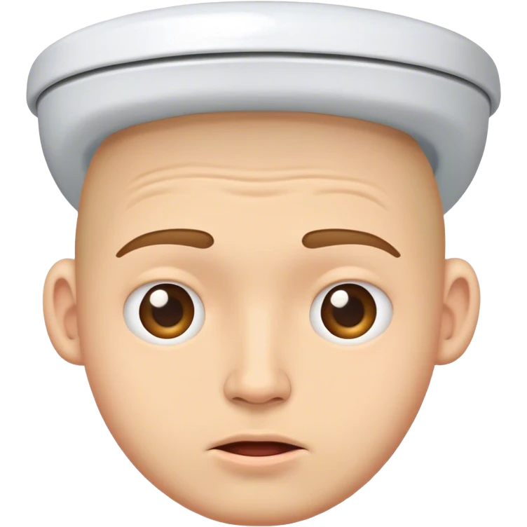 A man’s head in a toilet  emoji
