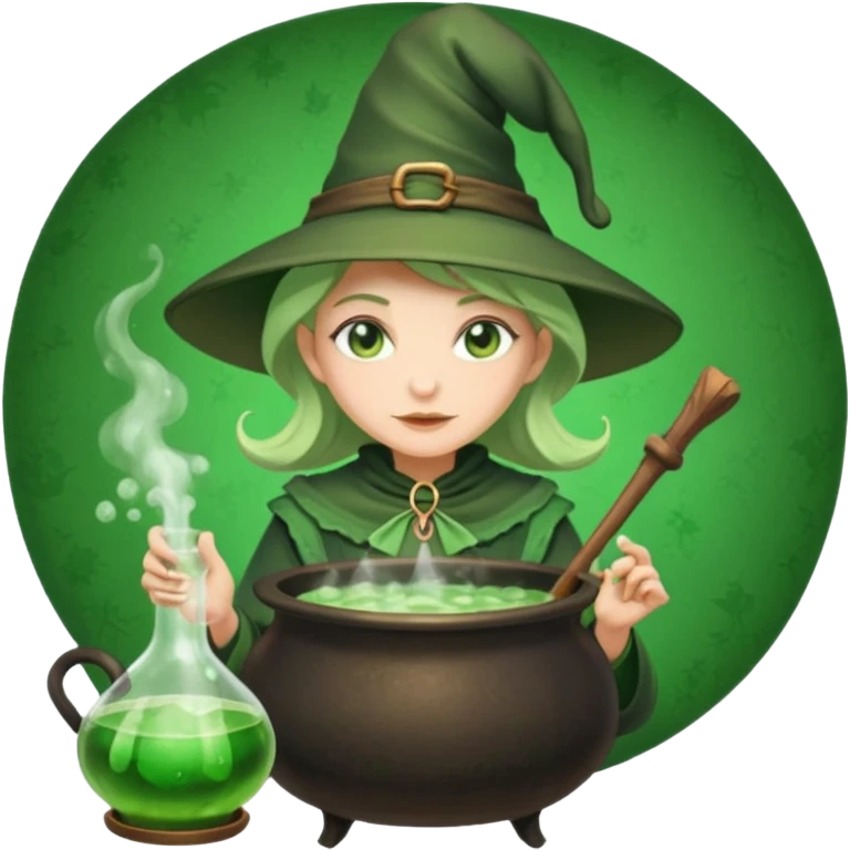 green witch cooking potion emoji