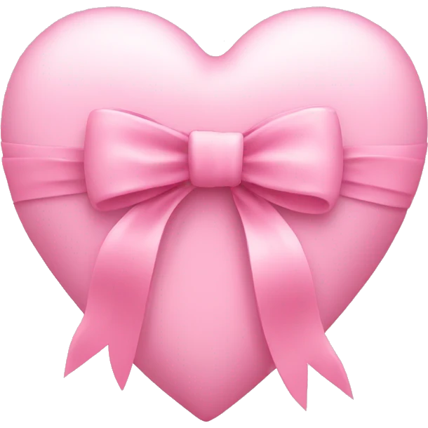 a soft pink heart with a bow emoji