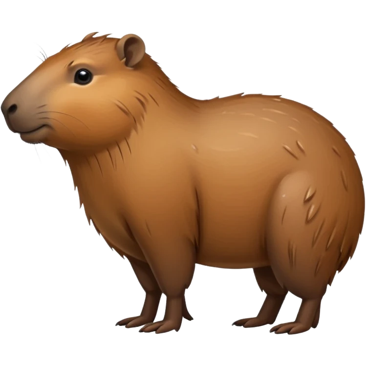 Realistic Capybara side view emoji