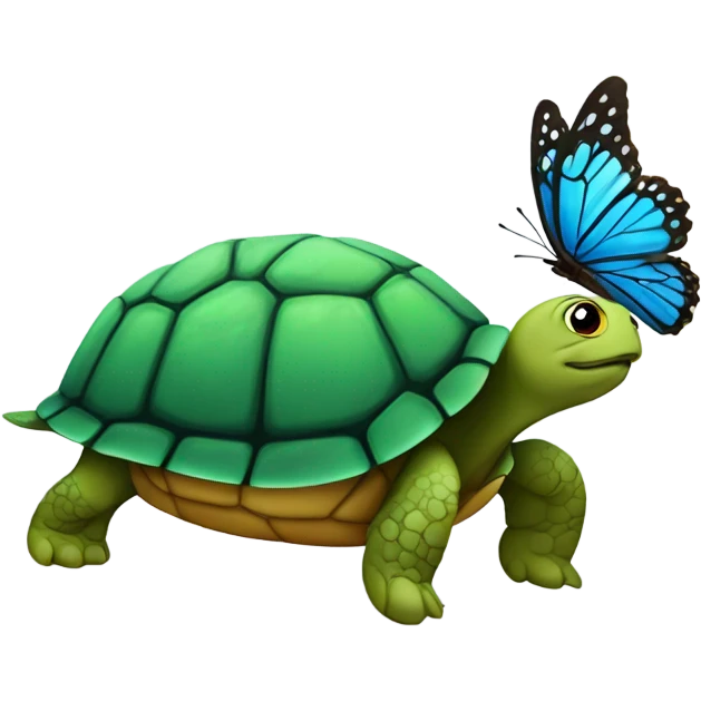 Turtle with butterfly on it’s back  emoji