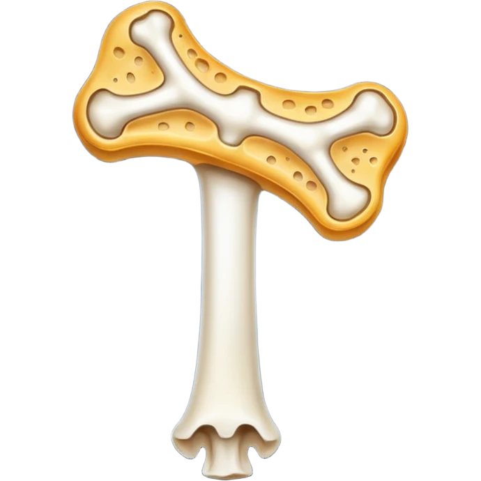 a bone with osteoporosis emoji