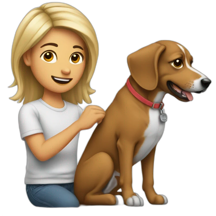 artist and dog emoji
