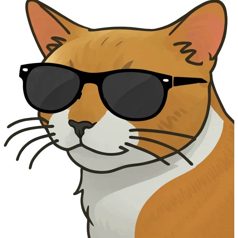 Cat with sunglasses emoji