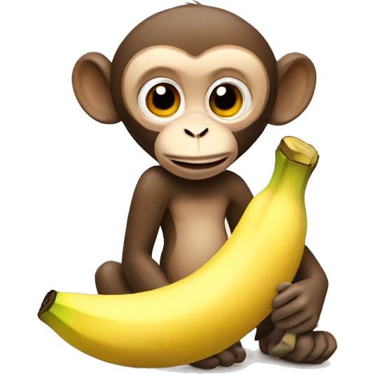 Monkey eating banana  emoji