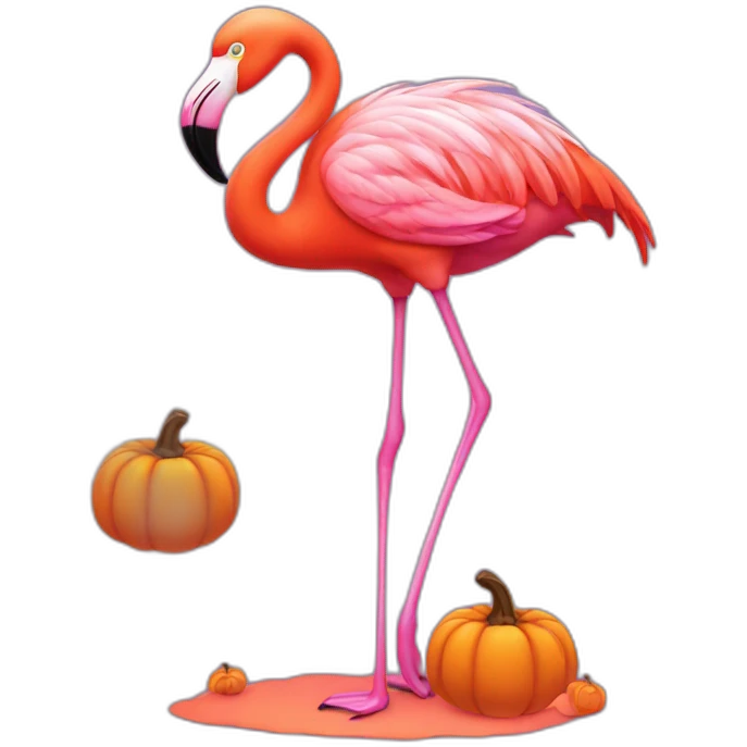 halloween flamingo emoji