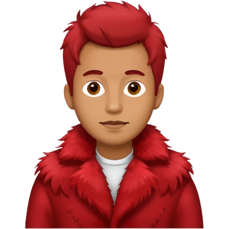 men red fur coat emoji