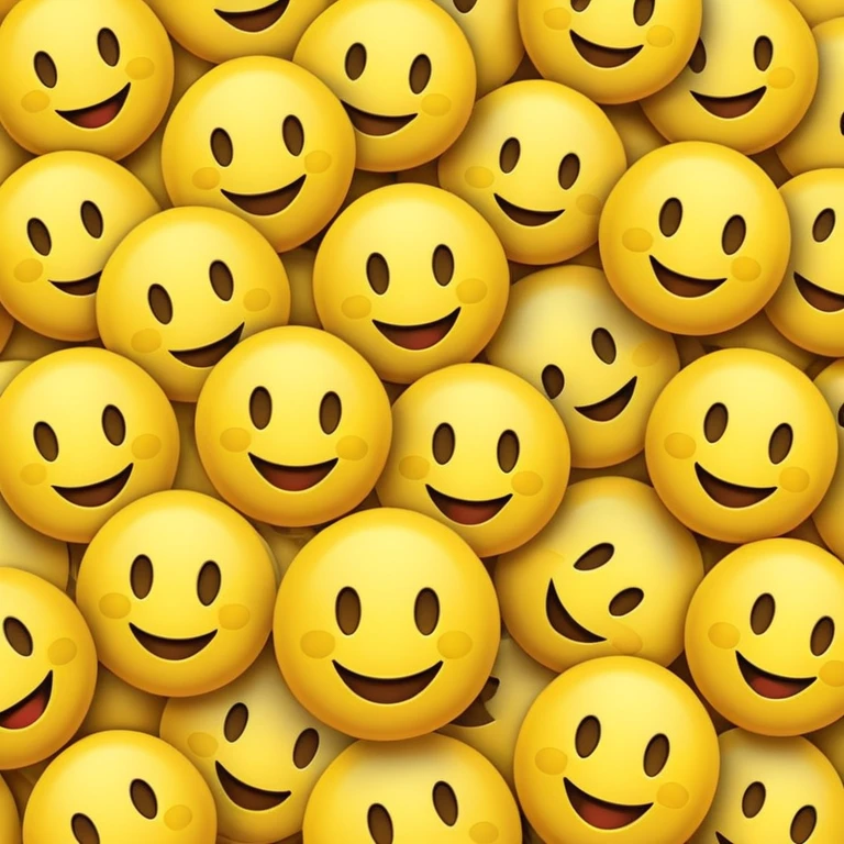 A large family of yellow smileys  emoji