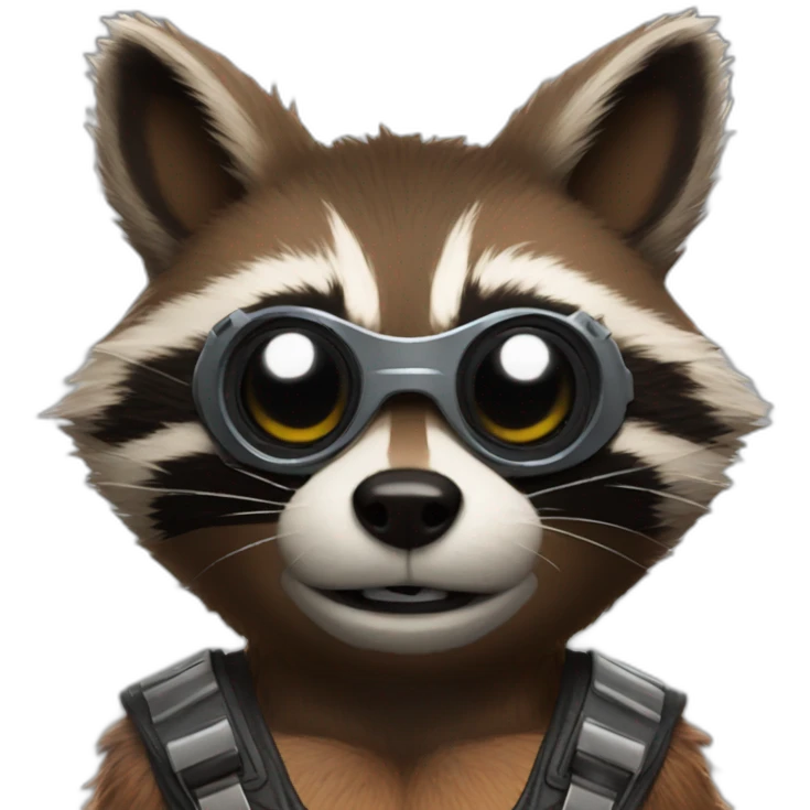 Bikini rocket raccoon emoji