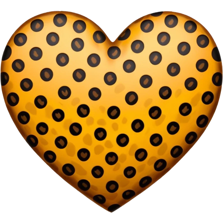 leopard print heart emoji