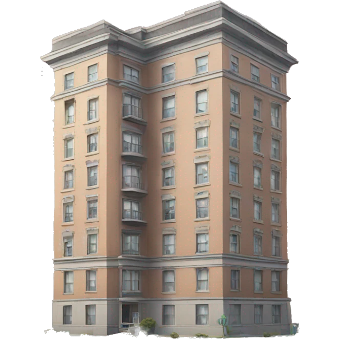 Apartment building with architectural details emoji