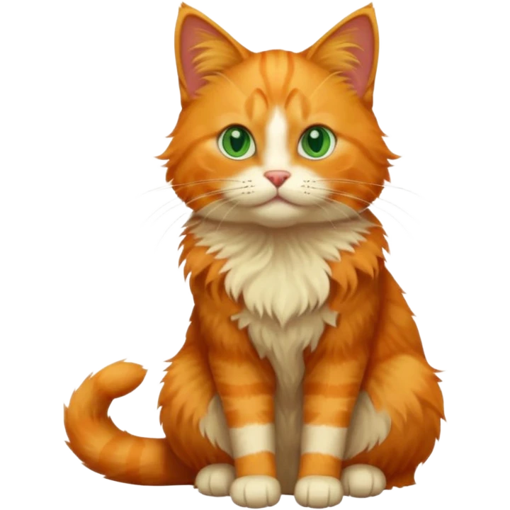 Three legged orange cat  emoji