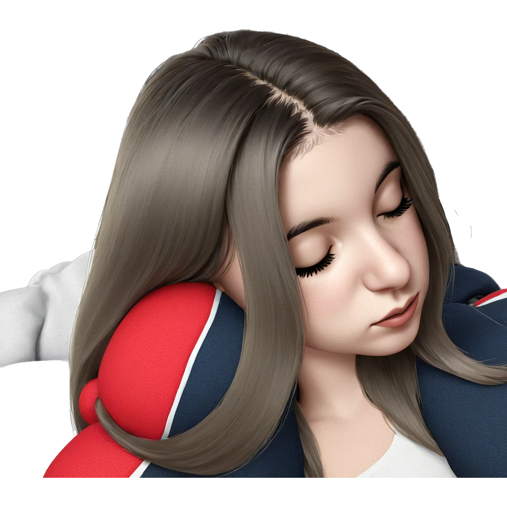 serene girl with closed eyes emoji