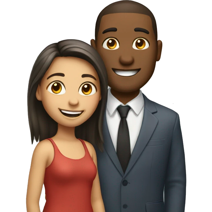 smiling girl with man calofornia  emoji