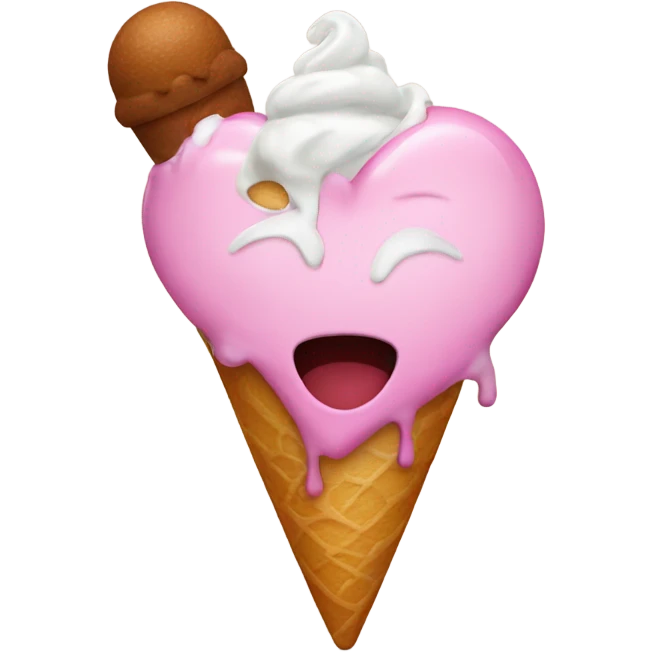 Heart with ice cream  emoji