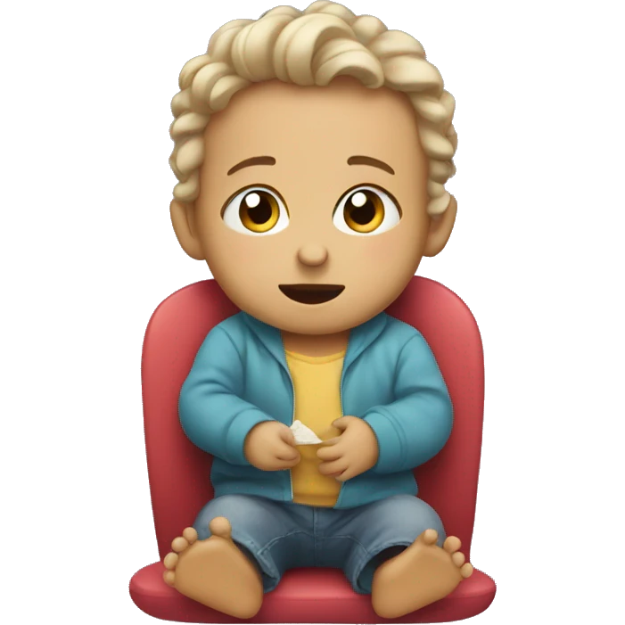 Baby watching a movie emoji