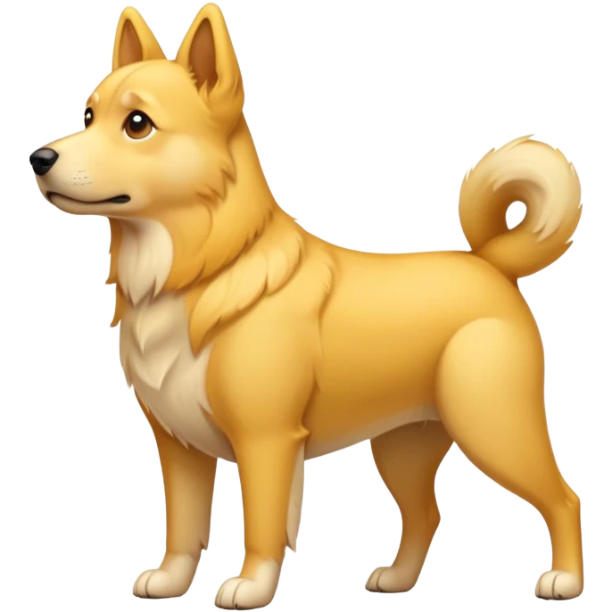 Yellow dog emoji