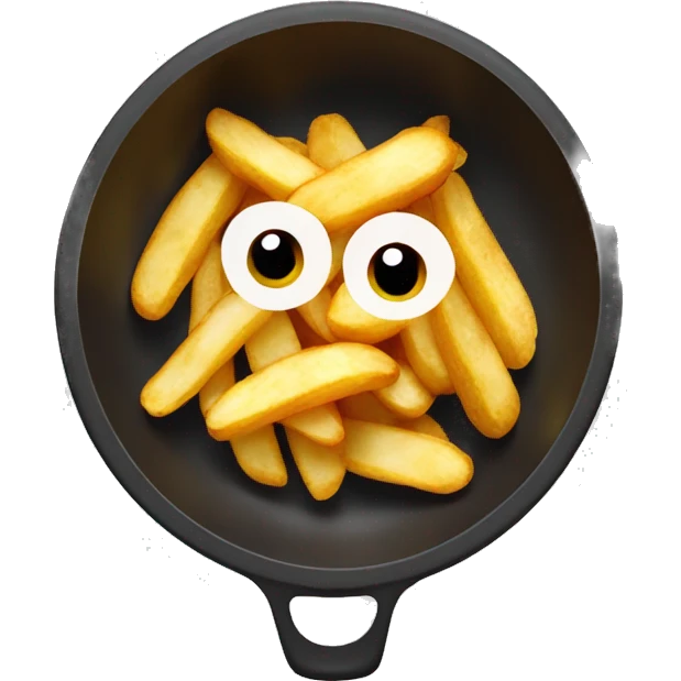 Fried potatoes with chicken emoji
