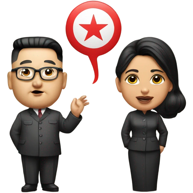 Kim jong un and meena pandit  emoji
