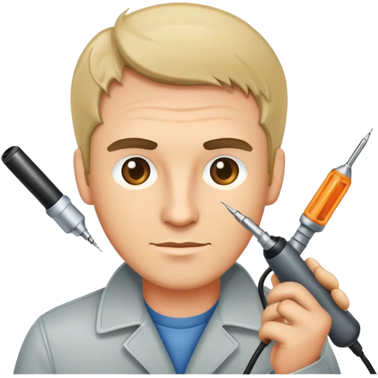 man with a soldering iron emoji