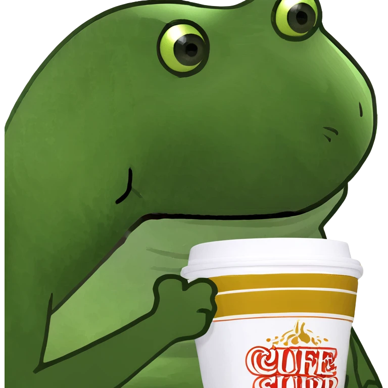 Saudi coffee cup (finjan) with traditional red and green pattern emoji
