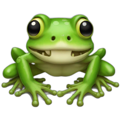 Skull frog emoji