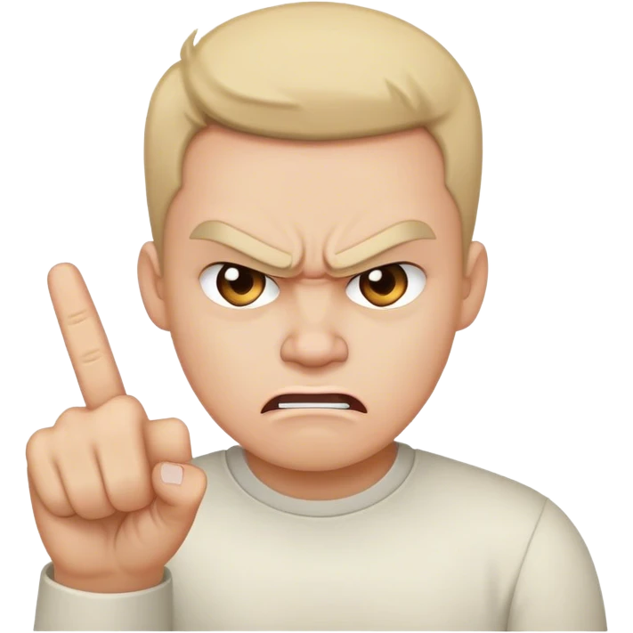 Angry face with middle finger emoji