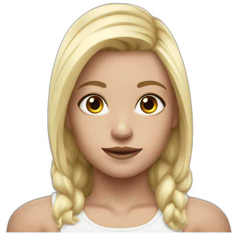 White muscler girl emoji