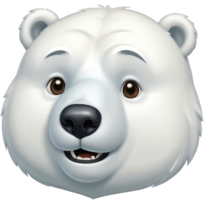 Funny polar bear emoji
