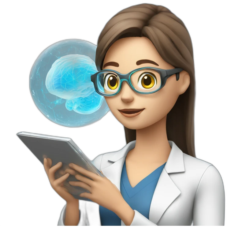 Futuristic-Biomedical-Engineer-studying-hologram-3d-model-of-breast emoji