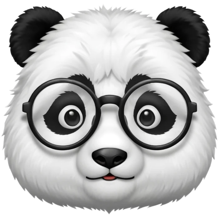 panda with round glasses emoji