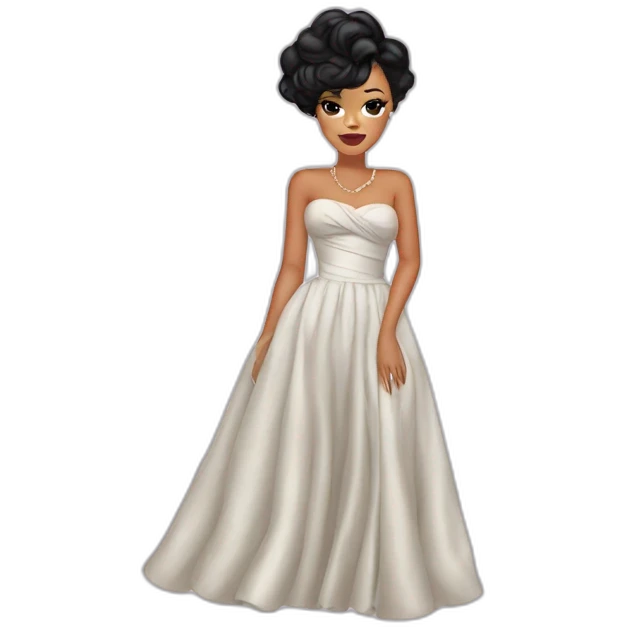 Rihanna with dress emoji