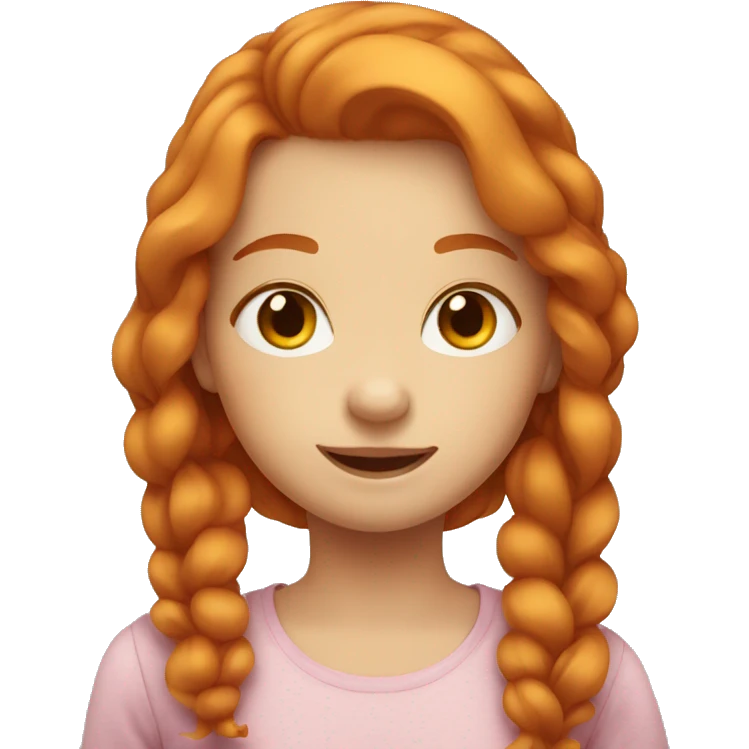 A cute ginger girl emoji