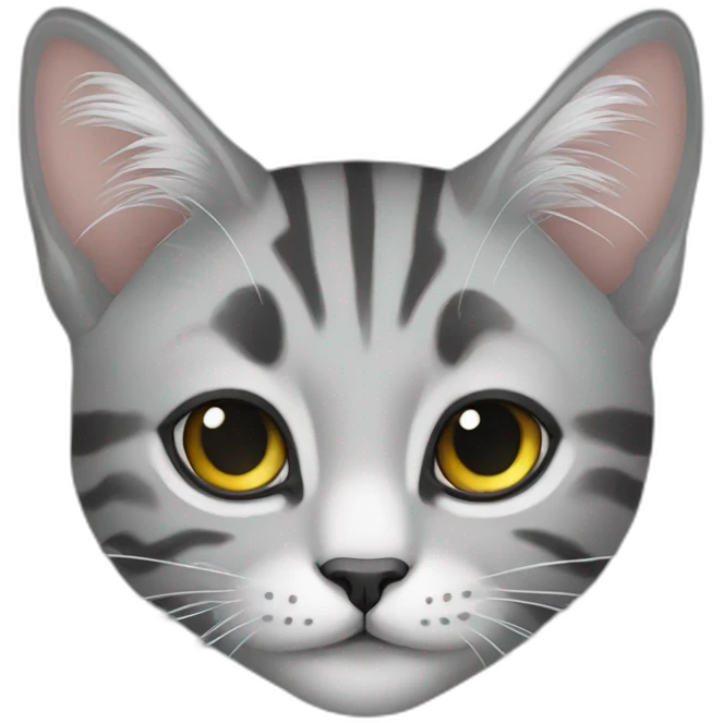 серый котик emoji
