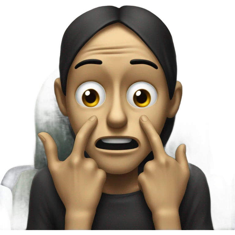 Edward munch the scream on An airplane emoji