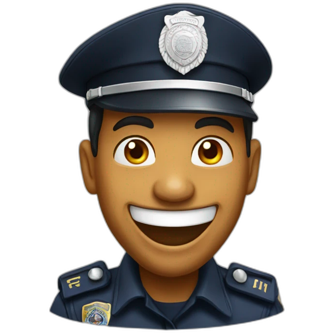 Laughing indian police emoji