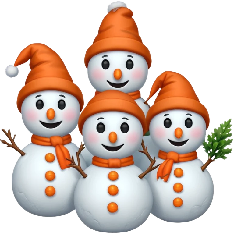 hatted snowmen  emoji