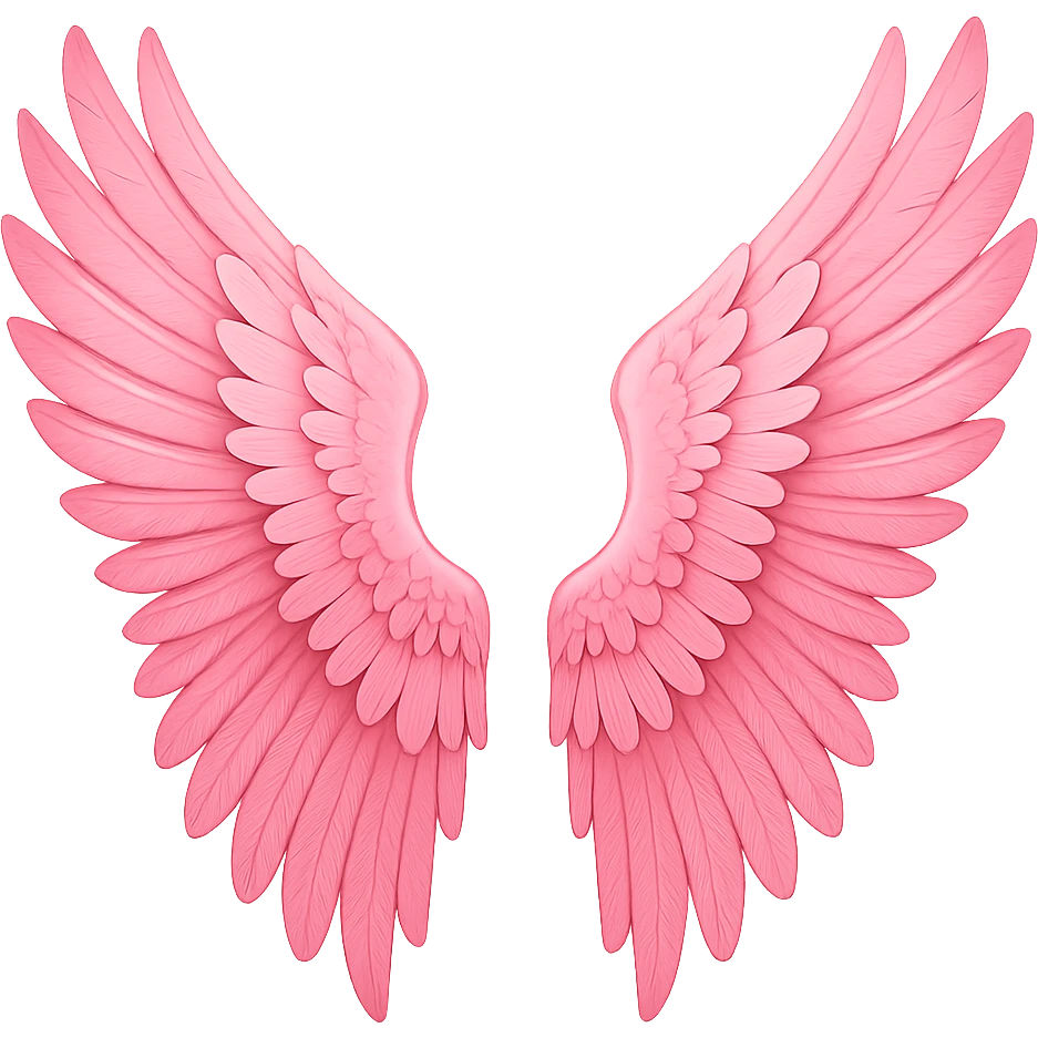 Pink wings, remove background emoji