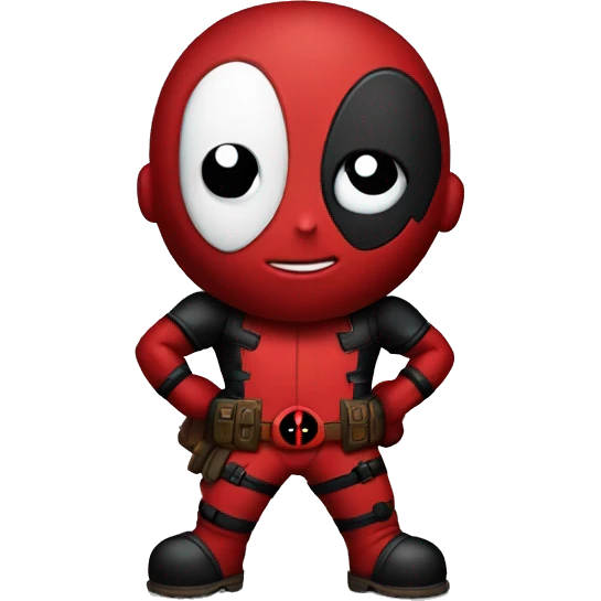 Cute deadpool character full body emoji