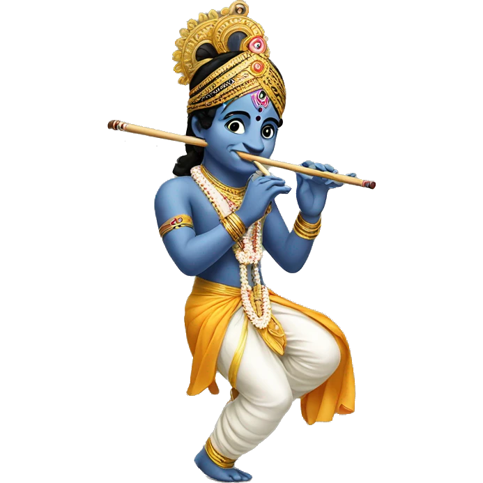 lord krishna playing flute emoji