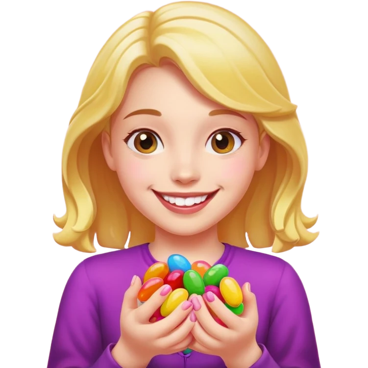 Jellybean girl emoji