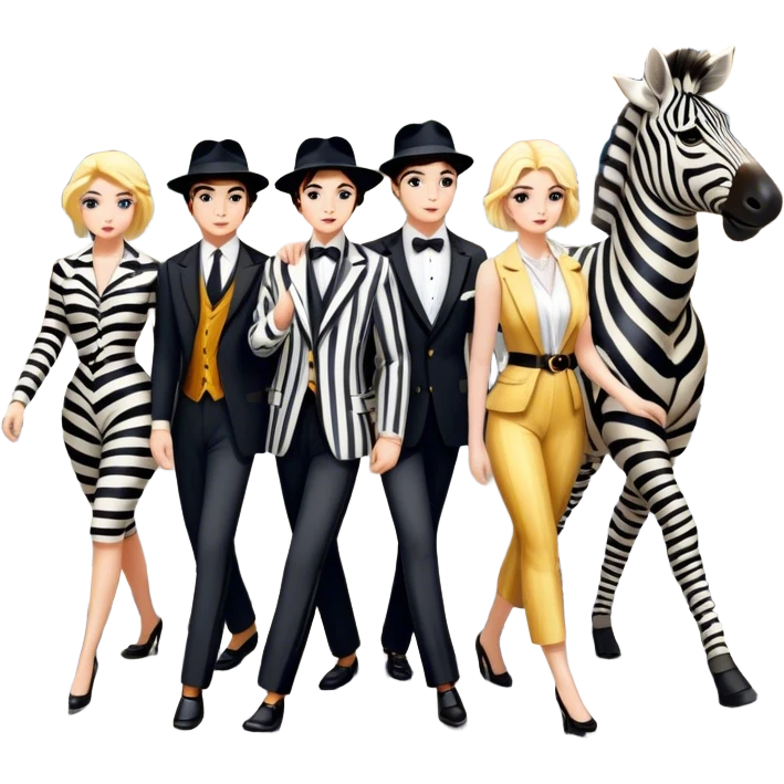 Cinematic Realistic The Beatles Abbey Road Scene Emoji, depicting the legendary band of four crossing the iconic zebra-striped street in their classic outfits, exuding effortless charisma and musical legacy. The scene is bathed in warm, nostalgic lighting with rich textures that capture the essence of 1960s rock history. emoji
